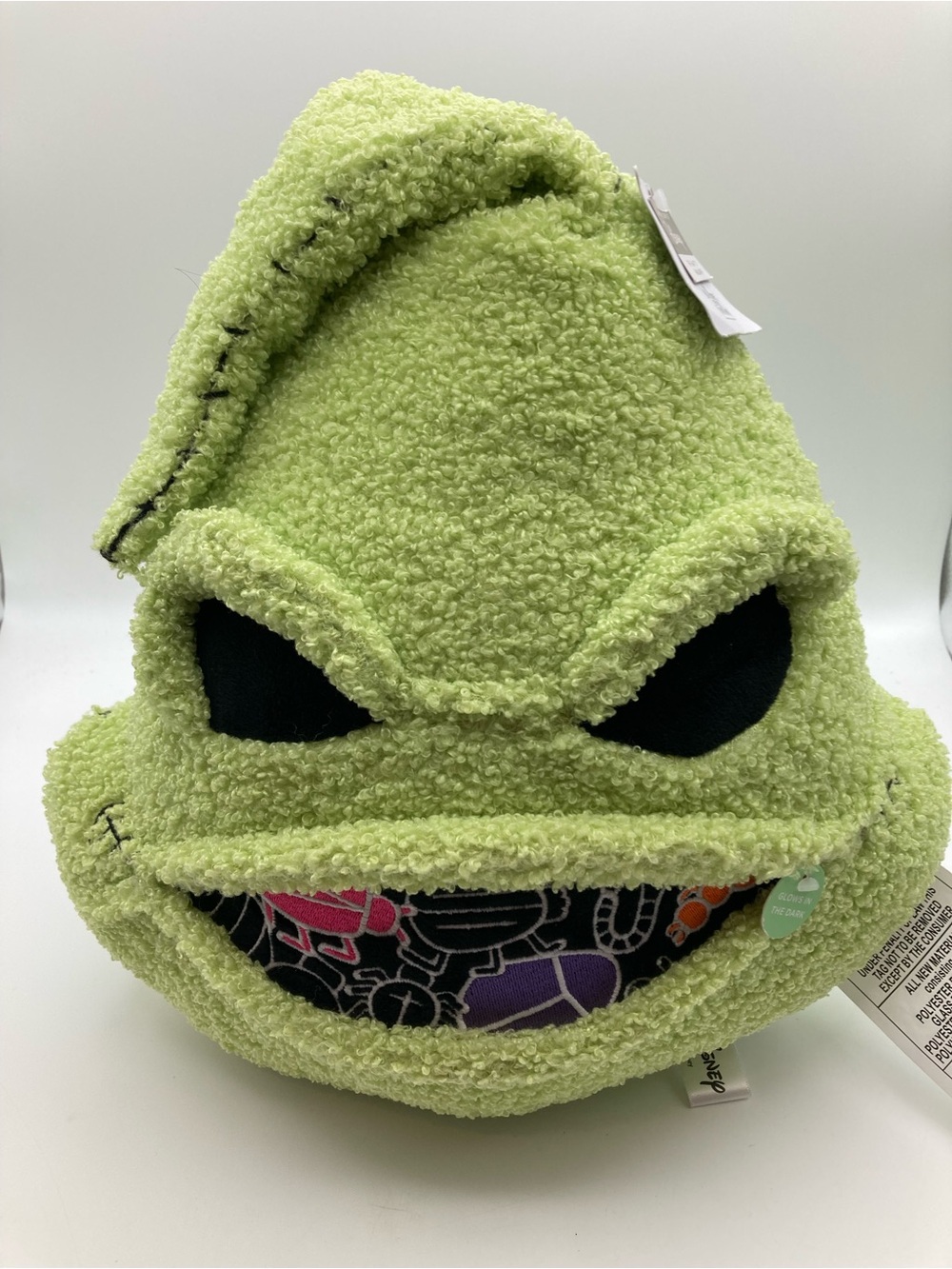 Hallmark Nightmare Before Christmas Disney Oogie Boogie Pillow 13” Glow In Dark